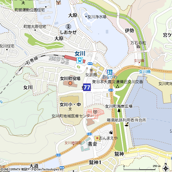 女川支店付近の地図